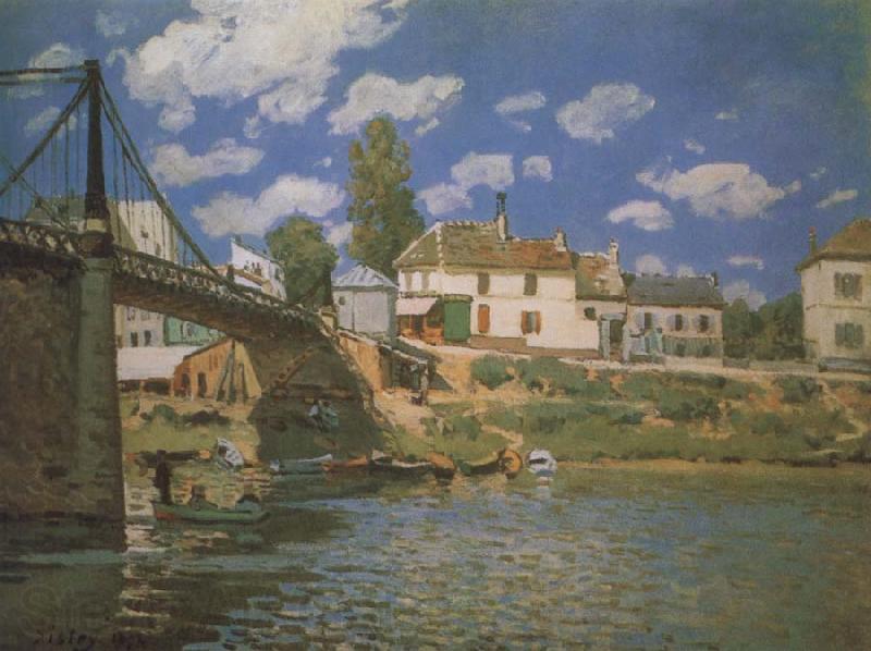 Alfred Sisley The Bridge at Villeneuve-la-Garene France oil painting art